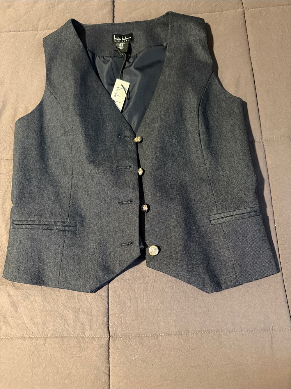 NWT Blue sleeveless vest